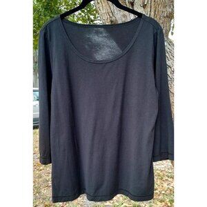 J. Jill Pima Cotton Tee Black Size M